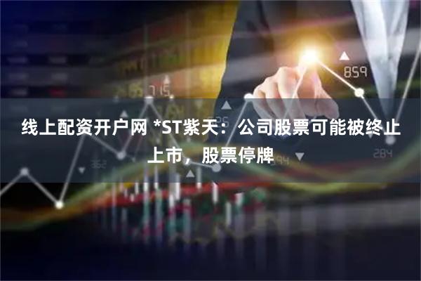 线上配资开户网 *ST紫天：公司股票可能被终止上市，股票停牌